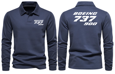 BOEING 737 900 LONG SLEEVE POLO